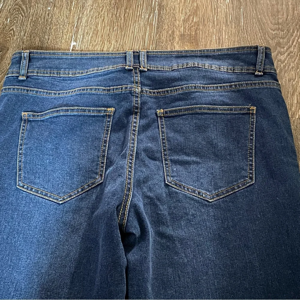 No Boundaries Jeans‎ Women's Blue Flared Jeans Size 15 Dark Wash Wide Leg